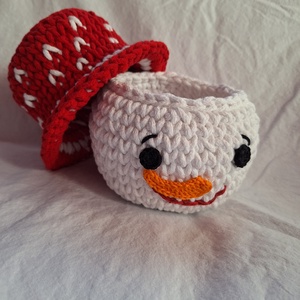 Horgolt Hóember bármitartó , , , MESKA