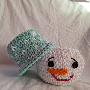 Horgolt Hóember bármitartó , , , MESKA