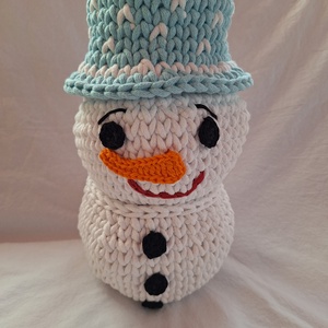 Horgolt hóember , Karácsony, Karácsonyi lakásdekoráció, Karácsonyi manók, figurák, , MESKA