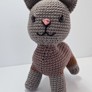 Horgolt cica  - játék & sport - plüssállat & játékfigura - cica - Meska.hu