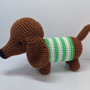 Horgolt tacskó , Játék & Sport, Plüssállat & Játékfigura, Kutya, Horgolás, MESKA
