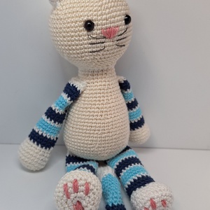 Horgolt cica  - játék & sport - plüssállat & játékfigura - cica - Meska.hu