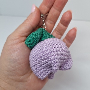 Horgolt tulipán kulcstartó  - táska & tok - kulcstartó & táskadísz - táskadísz - Meska.hu