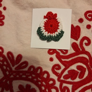 Tulipán alakú kokárda , Ékszer, Kitűző és Bross, Horgolás, MESKA