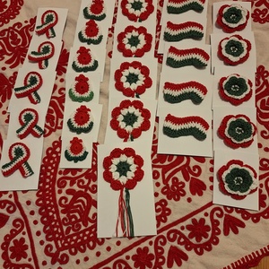 Horgolt kokárda , Ékszer, Kitűző és Bross, Horgolás, MESKA