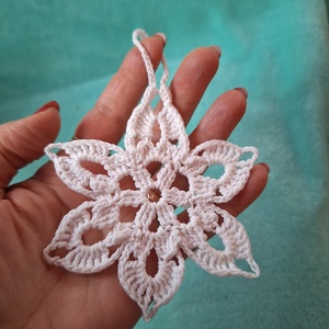 Horgolt hópehely , Karácsony, Karácsonyi lakásdekoráció, Karácsonyfadíszek, , MESKA