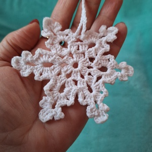 Horgolt hópehely , Karácsony, Karácsonyi lakásdekoráció, Karácsonyfadíszek, , MESKA