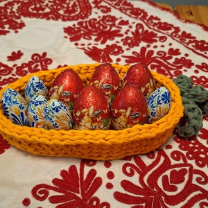 Sárgarépa alakú kínáló-kosár, Ünnepi díszek, dekorációk, Húsvéti asztaldíszek, Húsvéti díszek és dekorációk, , MESKA