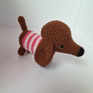 Horgolt tacsi , Játék & Sport, Plüssállat & Játékfigura, Kutya, , MESKA