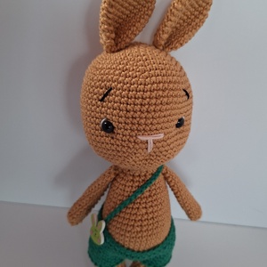 Horgolt fiú nyuszi  - játék & sport - plüssállat & játékfigura - nyuszi - Meska.hu