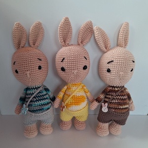 Horgolt nyuszi  - játék & sport - plüssállat & játékfigura - nyuszi - Meska.hu