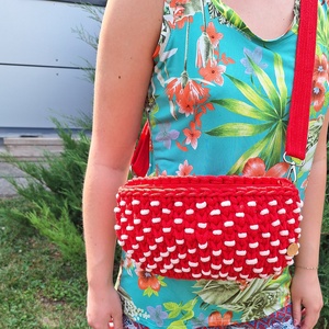 Horgolt crossbody táska  - Meska.hu