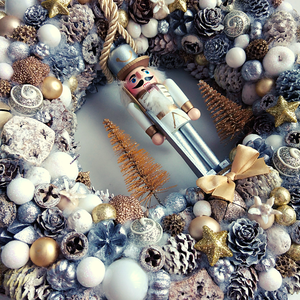 Diótörős kopogtató - karácsony - adventi díszek - adventi ajtódísz - Meska.hu