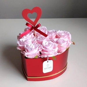 Szív alakú rózsabox - piros, Otthon & Lakás, Dekoráció, Virágdísz és tartó, Virágbox, virágdoboz, Mindenmás, MESKA