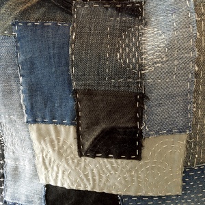 Boro/Sashiko technikával készült farmer táska - táska & tok - kézitáska & válltáska - kézitáska - Meska.hu