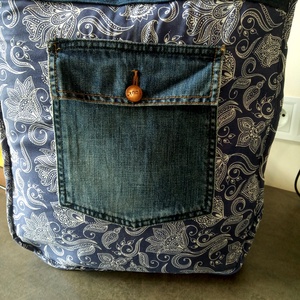 Boro/Sashiko technikával készült farmer táska - táska & tok - kézitáska & válltáska - kézitáska - Meska.hu