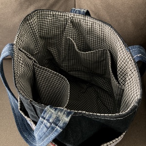 Tote Bag fazonú farmertáska, bevásárlótáska, strandtáska - táska & tok - bevásárlás & shopper táska - shopper, textiltáska, szatyor - Meska.hu
