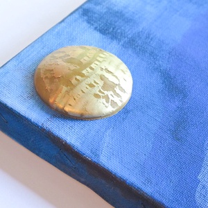 Arany Hold Mixed media kevert technikával készült eredeti festmény falikép dekoráció modern kék és arany - művészet - festmény - festmény vegyes technika - Meska.hu