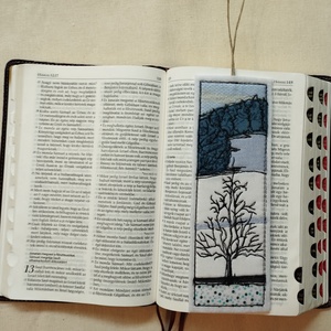 Patchwork könyvjelző bibliai igével  - Meska.hu
