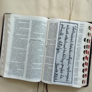 Patchwork könyvjelző bibliai igével  - könyv & zene - könyvjelző - Meska.hu