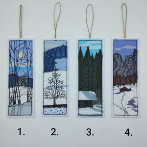 Könyvjelző egyedi felirattal, textilből varrva  - könyv & zene - könyvjelző - Meska.hu