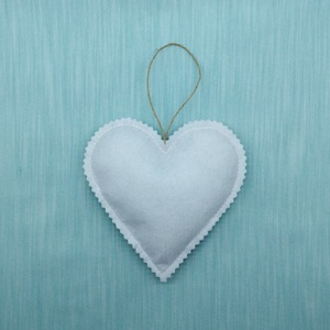 Textil szív -Foglalt felirattal  - kellékek & szerszámok - dekorációs kellékek - egyéb kellékek - Meska.hu