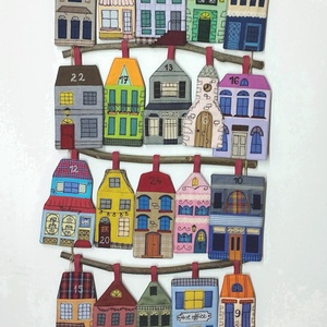 Örök adventi naptár , Karácsony, Adventi díszek, Adventi naptár, Varrás, Patchwork, foltvarrás, MESKA