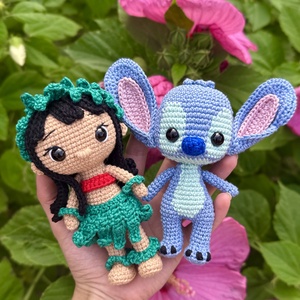 Lilo és Stitch (külön is megrendelhető) horgolt játék szett, Játék & Sport, Plüssállat & Játékfigura, Plüss mesefigurák, Horgolás, MESKA
