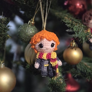 Horgolt karácsonyfadísz Harry Potter Ron, Karácsony, Karácsonyi lakásdekoráció, Karácsonyfadíszek, Horgolás, MESKA