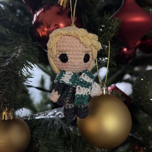 Horgolt karácsonyfadísz Harry Potter Draco Malfoy - karácsony - karácsonyi lakásdekoráció - karácsonyfadíszek - Meska.hu