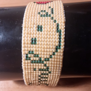 Smile gyöngyszövött karkötő , Ékszer, Karkötő, Gyöngyös karkötő, Ékszerkészítés, Gyöngyfűzés, gyöngyhímzés, MESKA