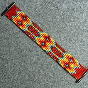 Diszdobozos színes 2 dupla széles gyöngyszövött karkötő , Ékszer, Karkötő, Gyöngyös karkötő, Gyöngyfűzés, gyöngyhímzés, MESKA