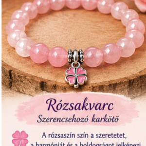 . Szerencsés szív � Rózsakvarc - Meska.hu
