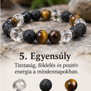 EGYENSÚLY �  Hegyikristály � Lávakő � Tigrisszem - Meska.hu