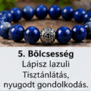 ? 5. Bölcsesség � Lápisz lazuli, Ékszer, Karkötő, Ásványkarkötő, , MESKA