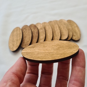 Ovális forma festett fából (8 cm) - 10 darabos csomagban - esküvő - dekoráció - helyszíni dekor - Meska.hu