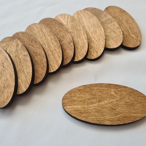 Ovális fa forma (festett, 10 cm) - 10 darabos csomagban, Kellékek & szerszámok, Fa, Rétegelt lemez, fa alap, Famegmunkálás, MESKA