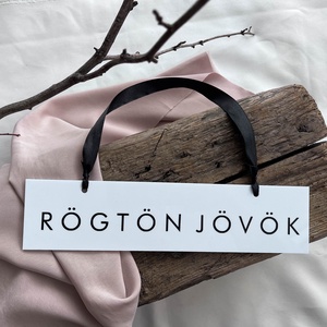 Fehér nyitva-zárva tábla, rögtön jövök tábla - otthon & életmód - dekoráció - ajtó- és ablak dekoráció - ajtótábla - Meska.hu