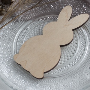 Nyúl alakú alap fából (10 centiméteres) - kellékek & szerszámok - hobby fa alapanyag - rétegelt lemez, fa alap - Meska.hu