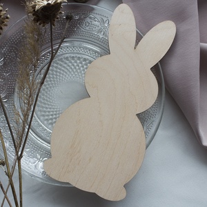 Nyúl alakú alap fából (15 centiméteres) - kellékek & szerszámok - hobby fa alapanyag - rétegelt lemez, fa alap - Meska.hu