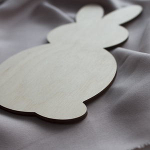 Nyúl alakú alap fából (20 centiméteres) - kellékek & szerszámok - hobby fa alapanyag - rétegelt lemez, fa alap - Meska.hu