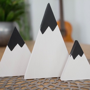 Fehér-fekete hegytrió otthondekoráció (3 darabos szett) - otthon & életmód - dekoráció - dekoratív figurák és szobrok - Meska.hu