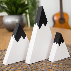 Fehér-fekete hegytrió otthondekoráció (3 darabos szett) - otthon & életmód - dekoráció - dekoratív figurák és szobrok - Meska.hu