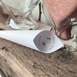 Homokceremónia szett masnival, Esküvői ceremónia szett, Homok ceremónia, Homoköntő ceremónia tölcsérrel - esküvő - emlék & ajándék - nászajándék - ceremónia szett - Meska.hu