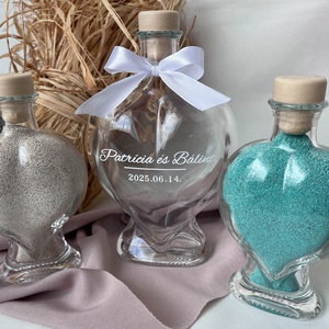 Homokceremónia szett masnival, Esküvői ceremónia szett, Homok ceremónia, Homoköntő ceremónia tölcsérrel, Esküvő, Emlék & Ajándék, Nászajándék, Ceremónia szett, Mindenmás, MESKA