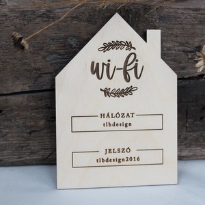 Wifi-jelszós házikó, csatlakozási kód tábla - Meska.hu
