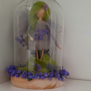 Waldorf álomhozó éjjeli levedula gyapjútündér  - baba - mama - babaszoba dekoráció - éjszakai fény - Meska.hu