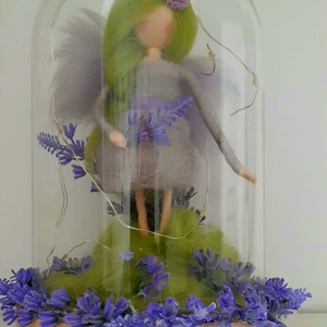 Waldorf álomhozó éjjeli levedula gyapjútündér  - baba - mama - babaszoba dekoráció - éjszakai fény - Meska.hu