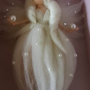 Waldorf tűnemezelt gyapjú angyal 18cm - otthon & életmód - dekoráció - dekoratív figurák és szobrok - Meska.hu