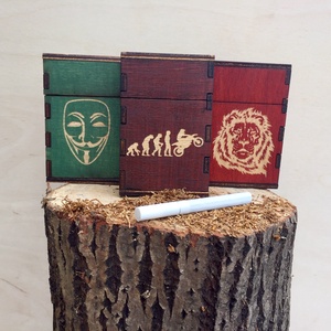 Cigaretta tartó ajándék doboz, Táska & Tok, Pénztárca & Más tok, Cigarettatárca, Famegmunkálás, Gravírozás, pirográfia, MESKA